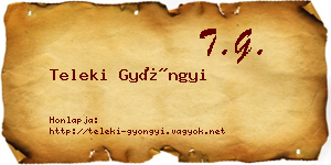Teleki Gyöngyi névjegykártya